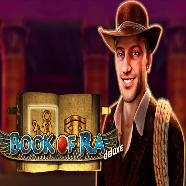 Book of Ra Deluxe game by Novomatic – logo hosted on Vipzino Casino